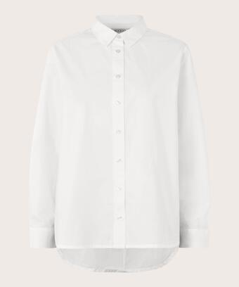 Button-down-hemdbluse Aus Baumwolle, White