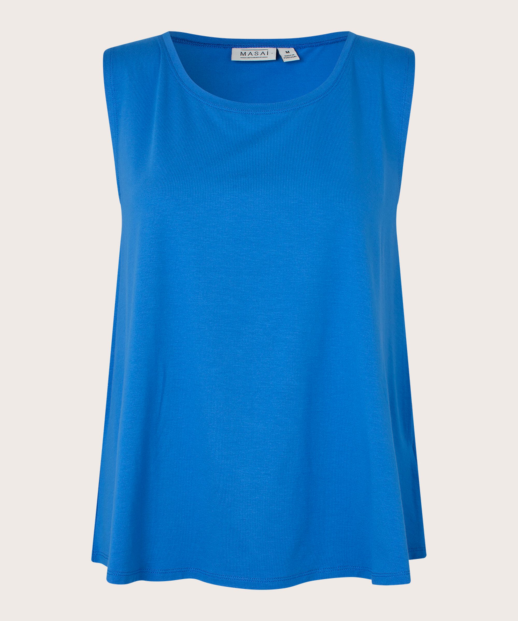 Ärmelloses Jersey-top, Nebulas Blue