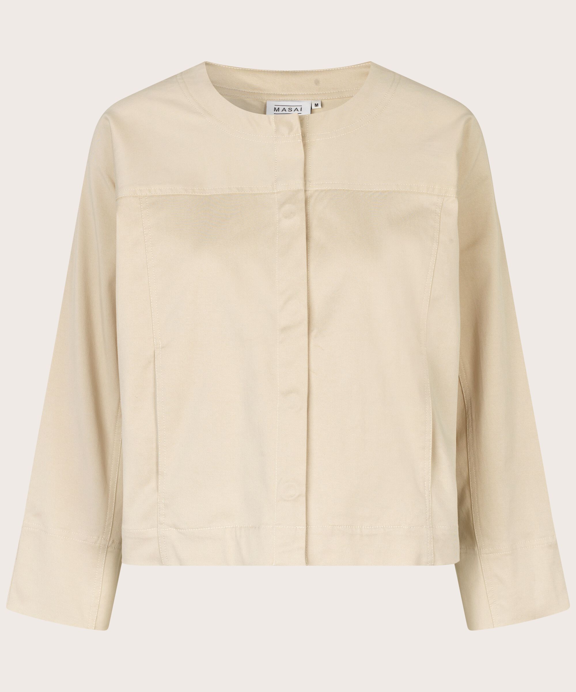 Jacke mit verstecktem Knopfverschluss, Fog