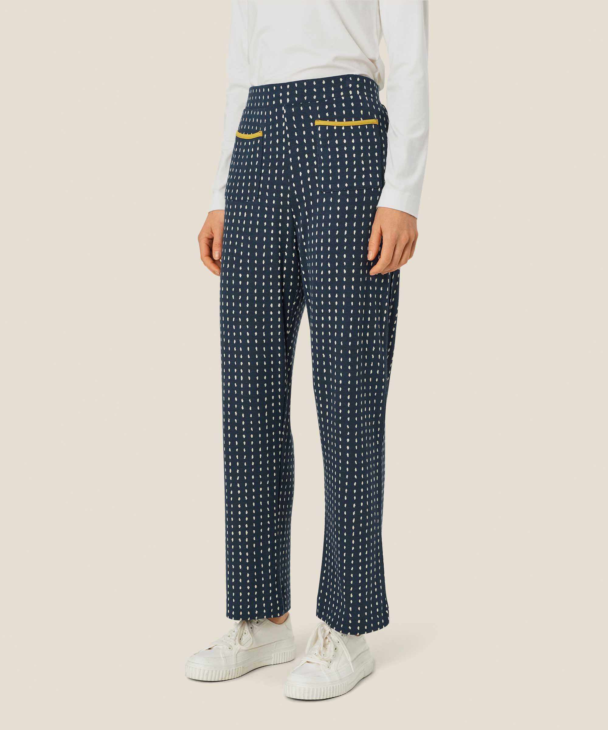 gepunktete Jerseyhose mit elastischem Bund, Mood Indigo