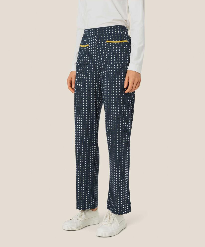 gepunktete Jerseyhose mit elastischem Bund, Mood Indigo