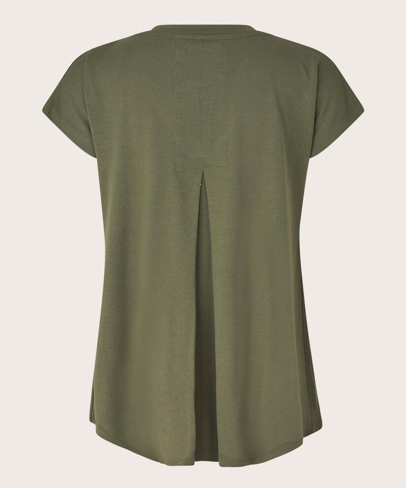 T-shirt Mit V-ausschnitt, D. Lichen Green