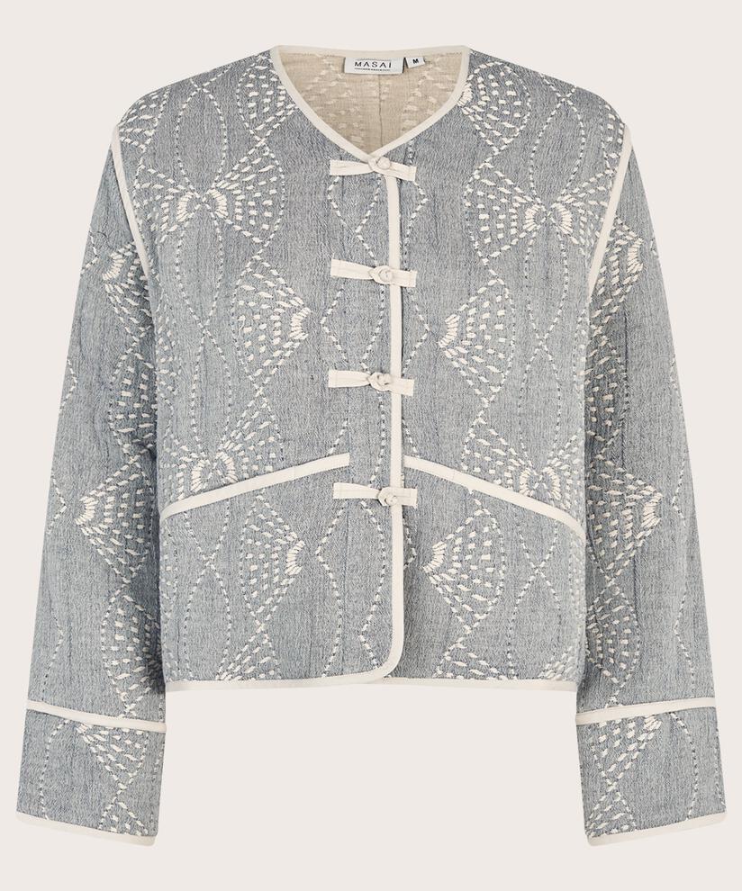 Jacke mit gesticktem Muster und Knopfdetails, Sargasso mel.