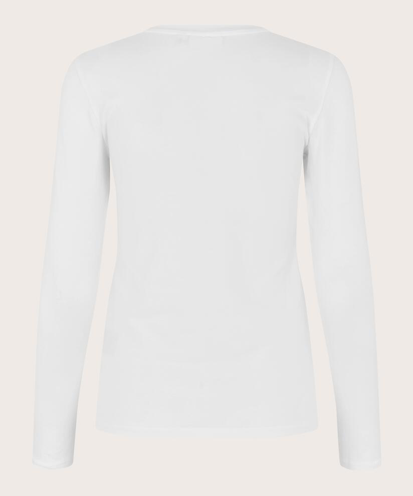taillierte Jerseybluse mit Stretch, White