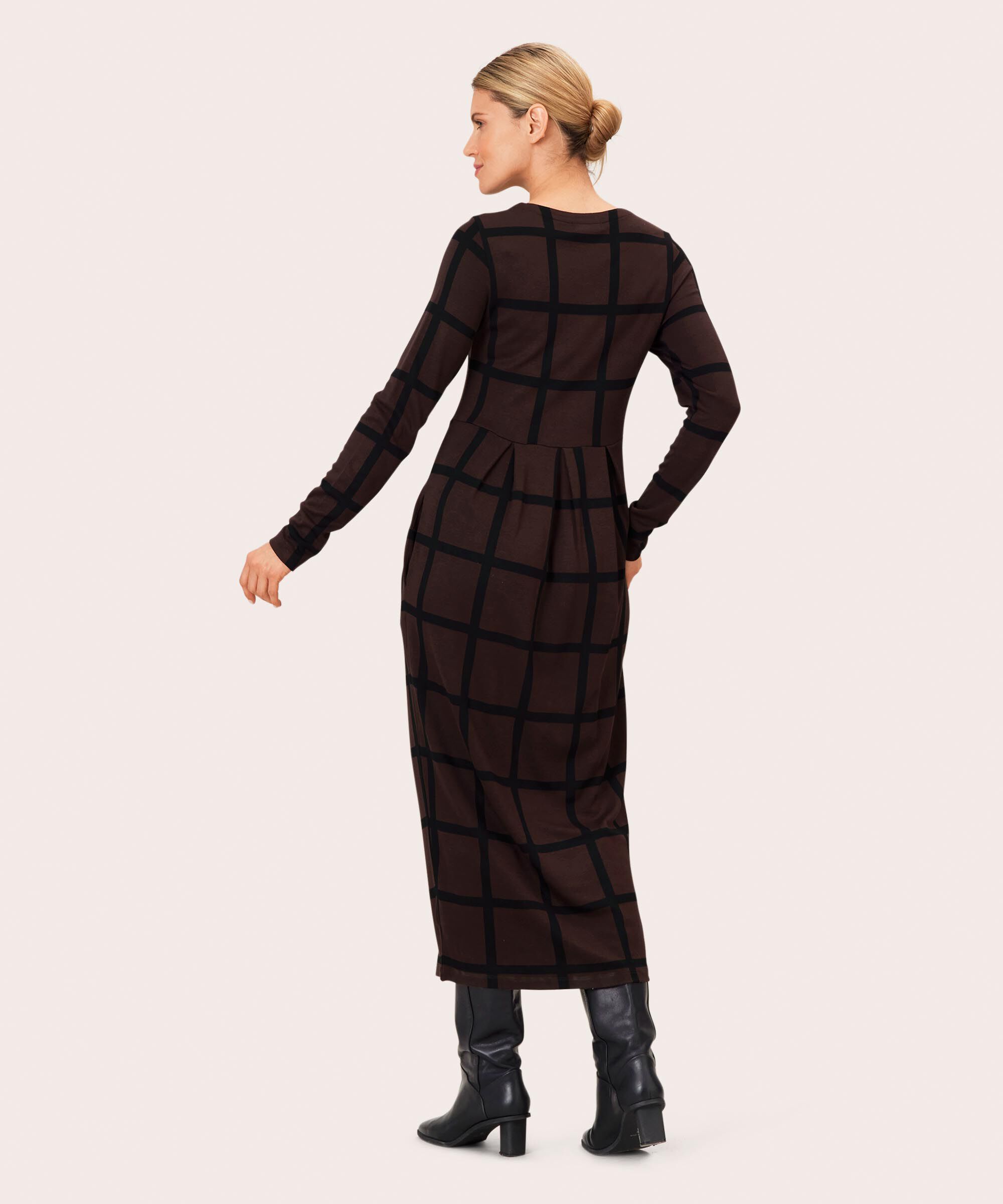 Nilana JERSEY Kleid, Coffee Bean