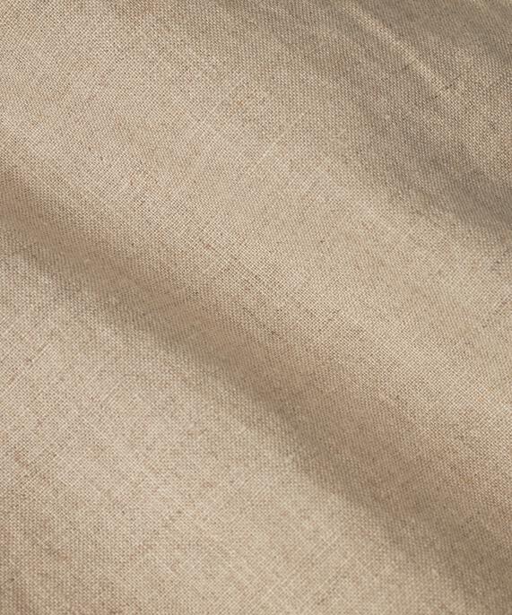 Gerade Leinenhose mit gesmokter Rückseite, Natural