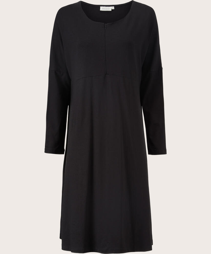NABSA JERSEY KLEID, Black, hi-res