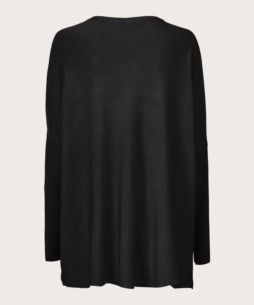 Oversize-pullover Mit Schmalen Ärmeln, Black