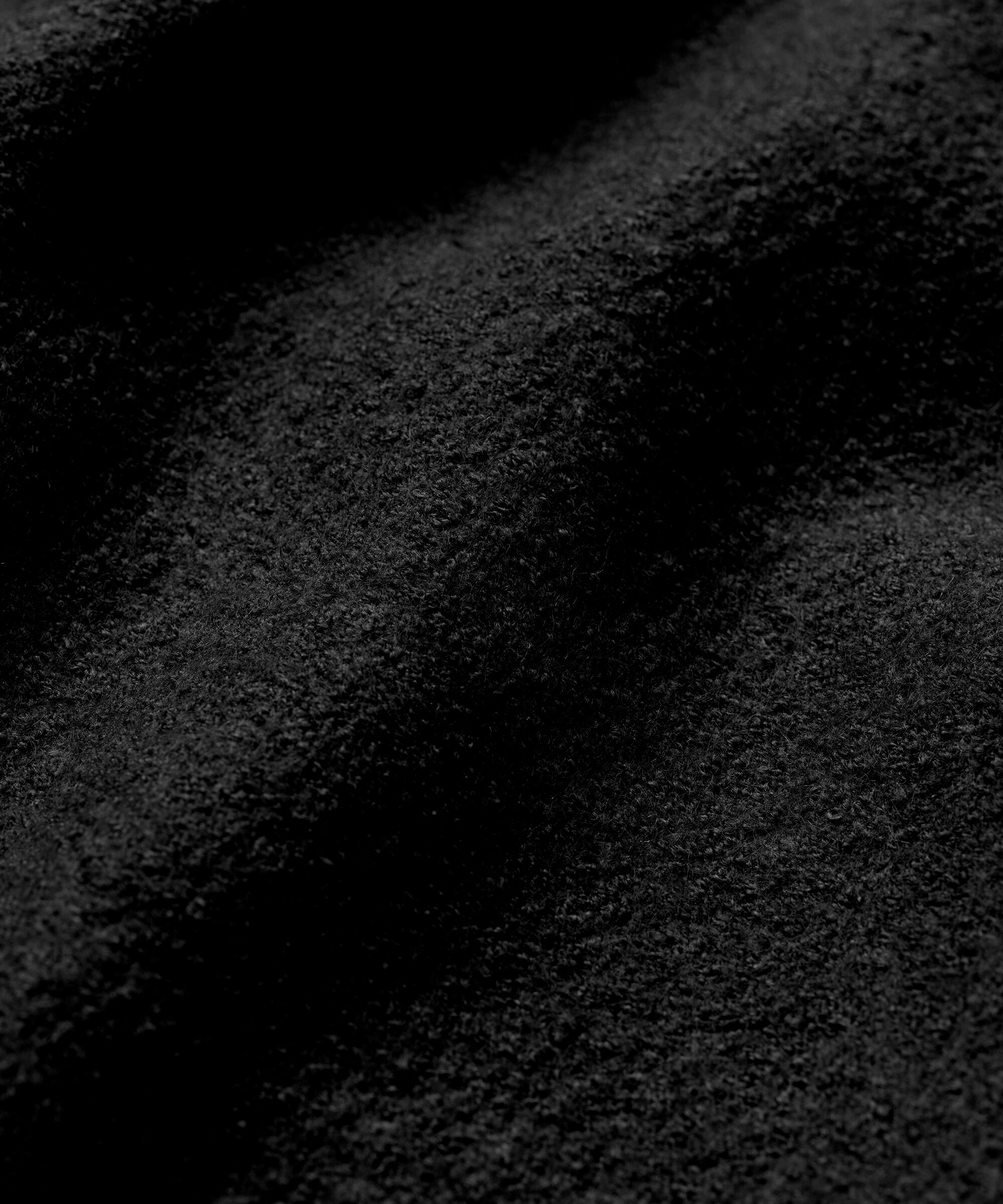 Wollmantel mit Steppdetails und großen Taschen, Black