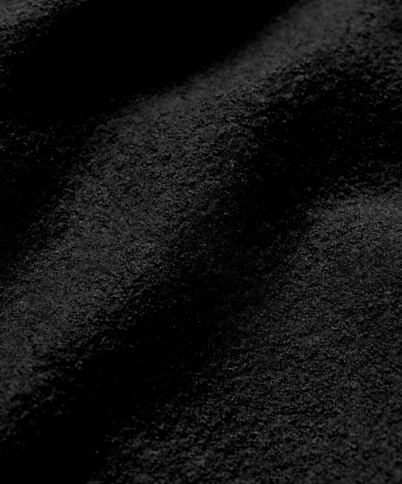 Wollmantel mit Steppdetails und großen Taschen, Black