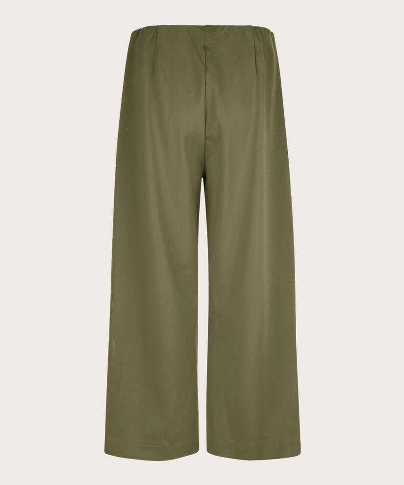 Schwere Jerseyhose mit weitem Bein, D. Lichen Green
