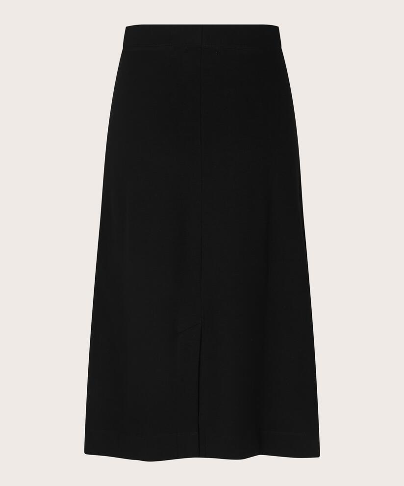 Jersey-Bleistiftrock mit elastischer Taille, Black