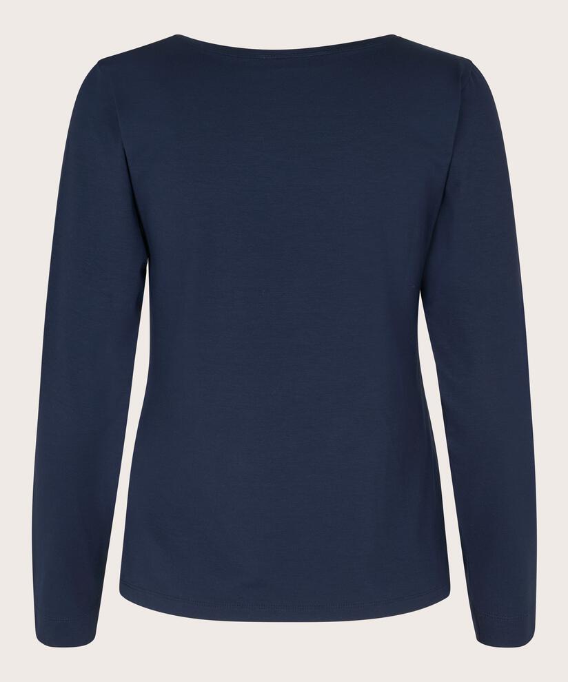 Weiches Jersey-top Mit Langen Ärmeln, Navy