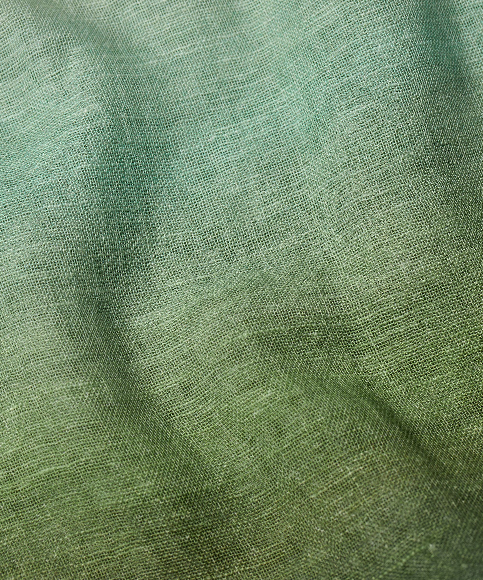 gemusterter Schal aus Leinenmischung, P. Turquoise