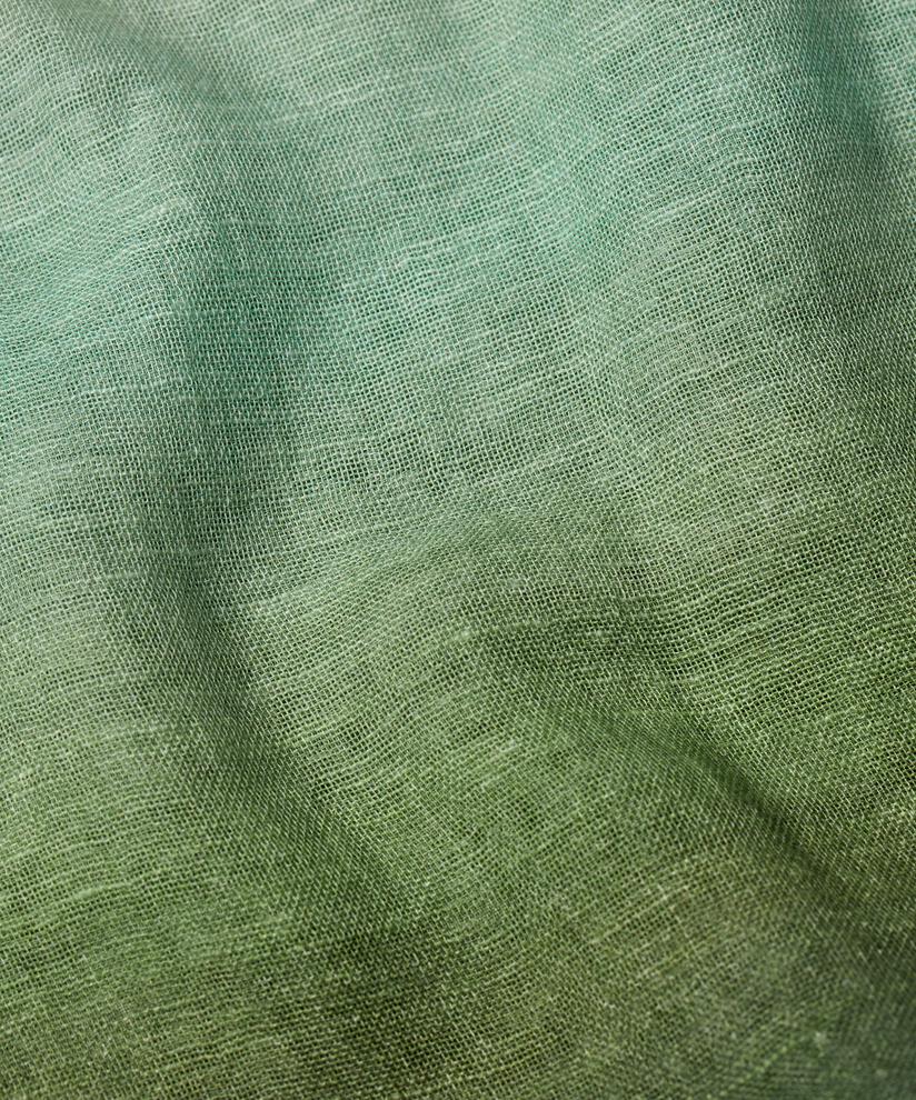 gemusterter Schal aus Leinenmischung, P. Turquoise