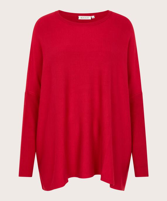 Oversize-pullover Mit Schmalen Ärmeln, Scarlet Sage