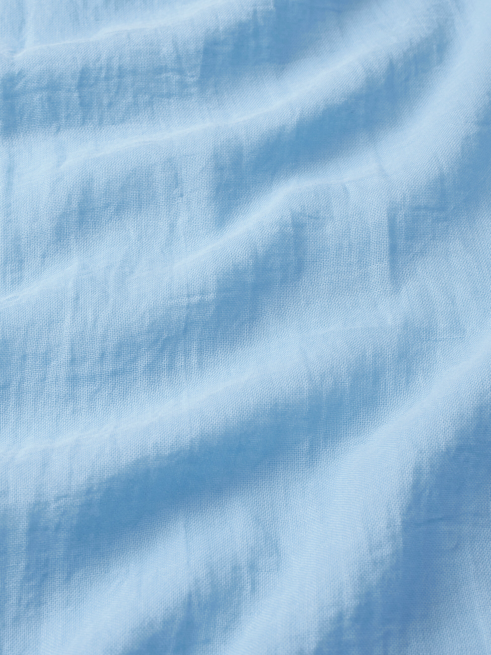 Bomuldst&oslash;rkl&aelig;de med frynser, Powder Blue