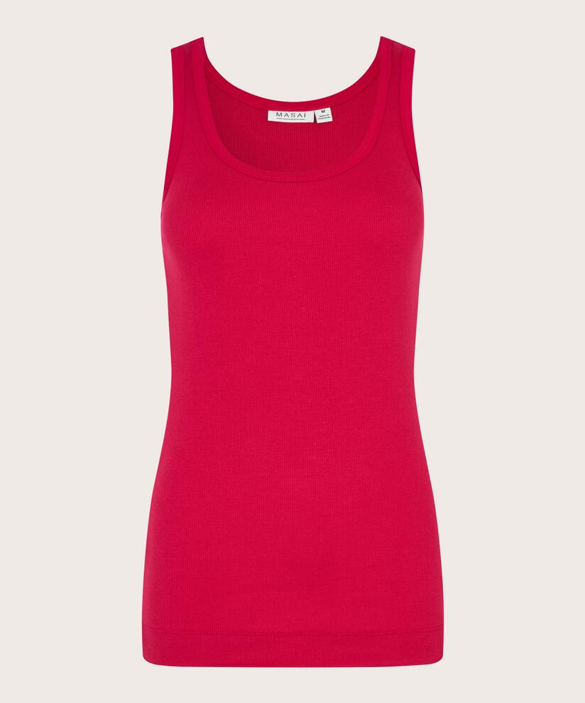 Tanktop aus Baumwollripp, Persian Red