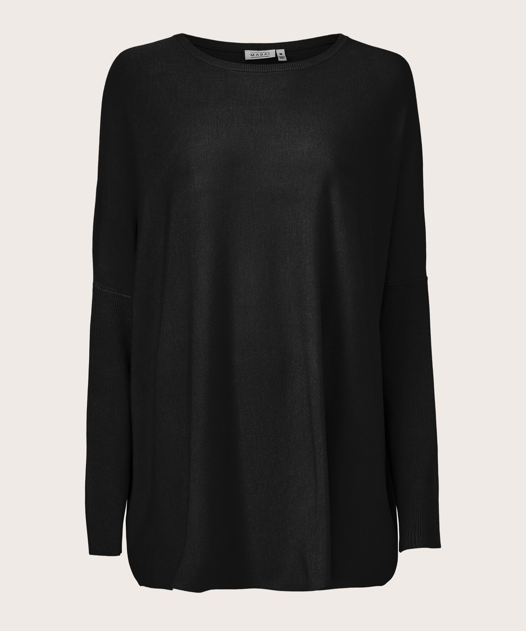 Oversize-pullover Mit Schmalen Ärmeln, Black
