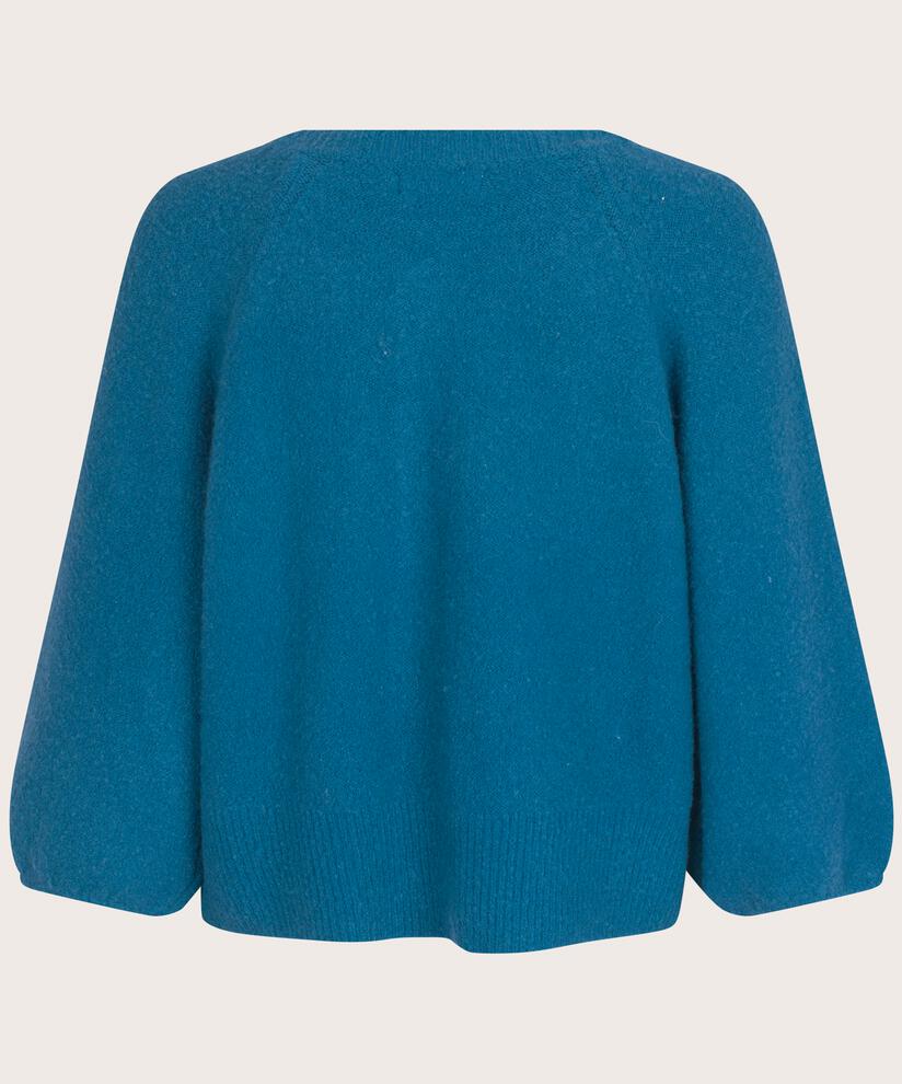 Kurzer Cardigan mit Ballonärmeln aus Wollmischung, Celestial