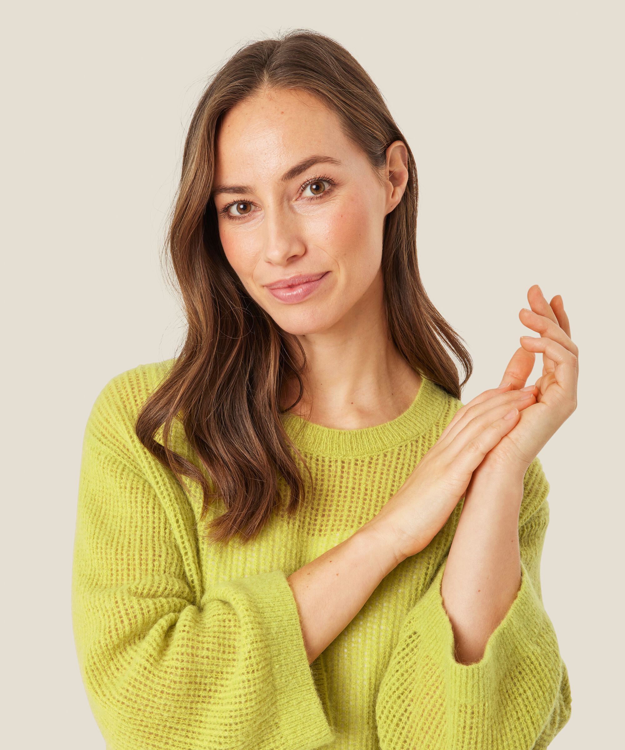 Locker gestrickter Pullover mit langen Ärmeln, Oasis