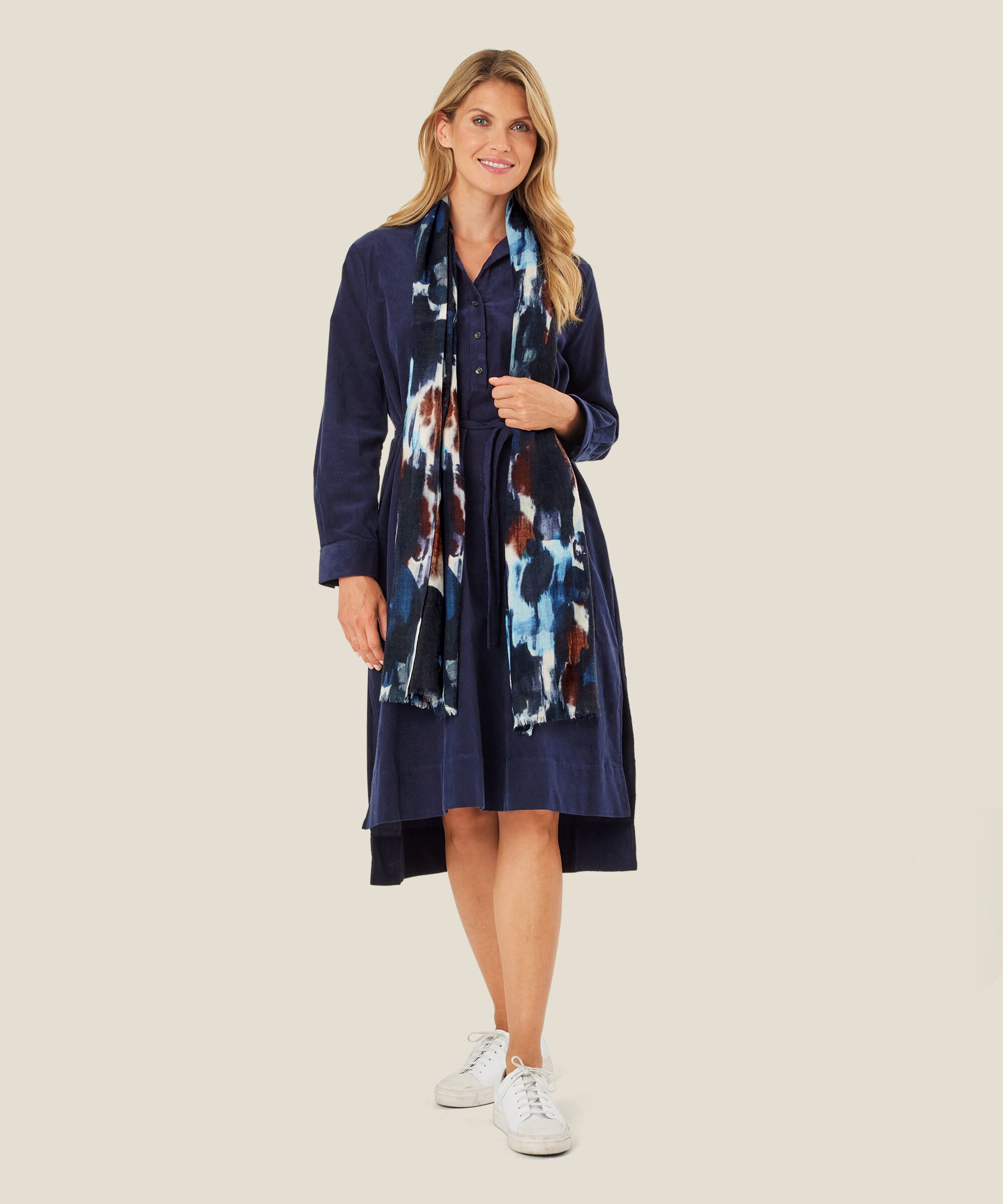 Weicher Schal aus Wolle, Maritime Blue