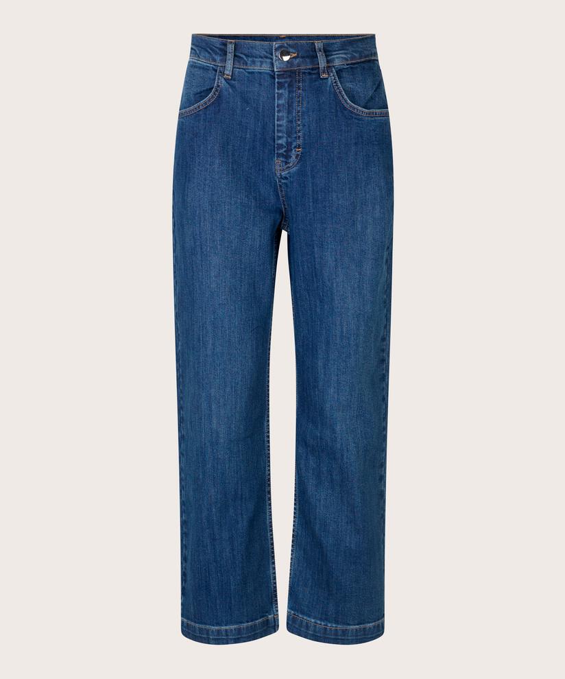 Cropped-Jeans mit Stretch, Blue Denim