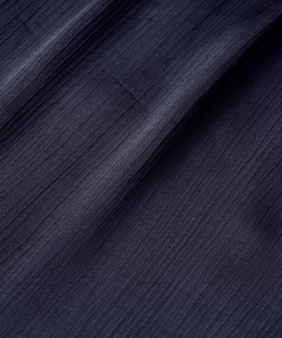 glänzendes Viskose-Shirt mit gerippter Oberfläche, Navy Blazer