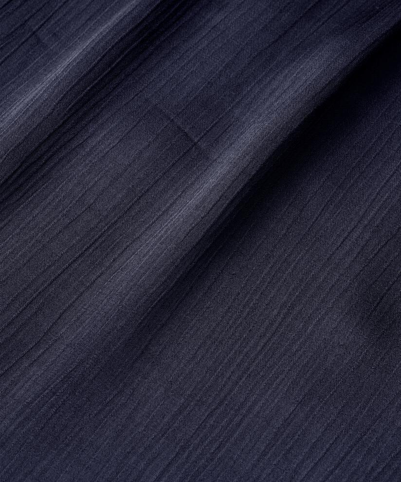 glänzendes Viskose-Shirt mit gerippter Oberfläche, Navy Blazer