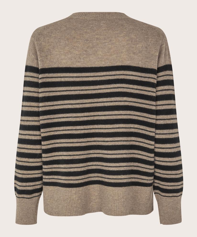 Strickpullover mit Kaschmir-Touch, Black/dijon