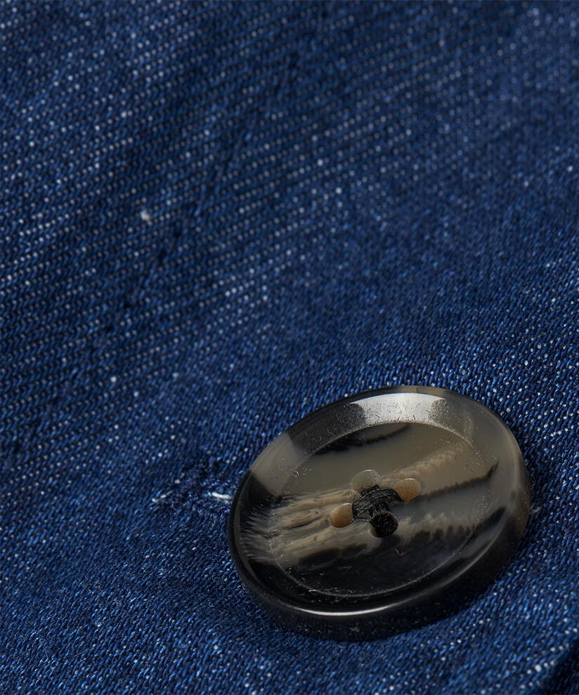 Jeansmantel mit abnehmbarem Gürtel und Halstuch, Dark Denim