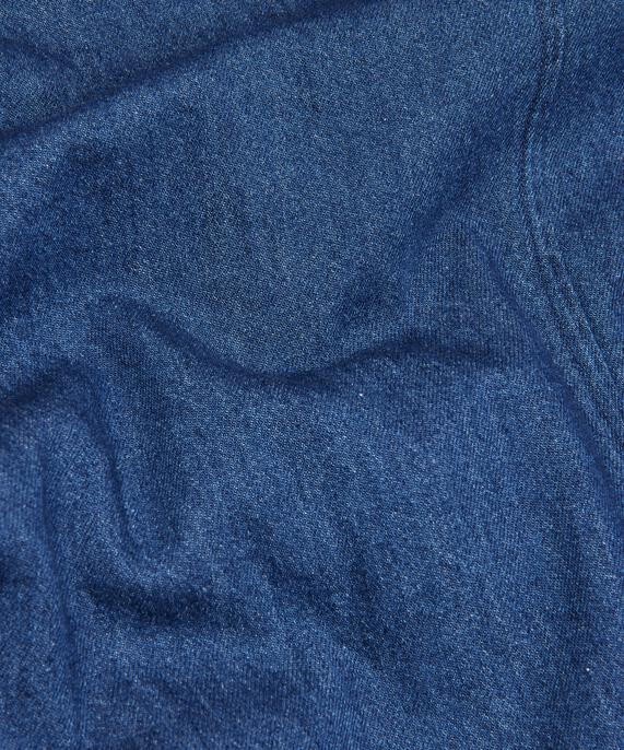 Ungefütterte Jeansjacke mit Knopfverschluss, Dark Denim