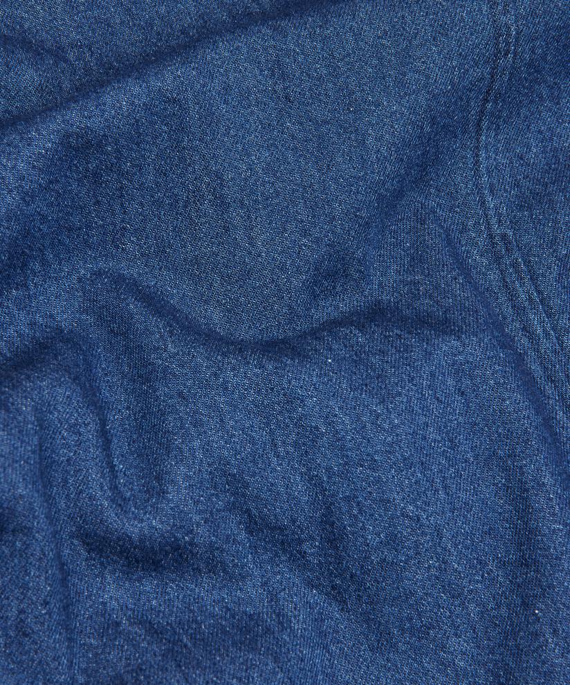 Ungefütterte Jeansjacke mit Knopfverschluss, Dark Denim