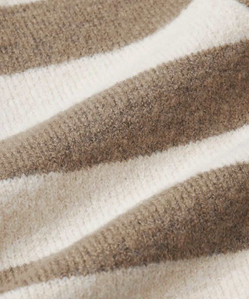 Gestreifter Cardigan mit Rippdetails, Mink/ash/whc