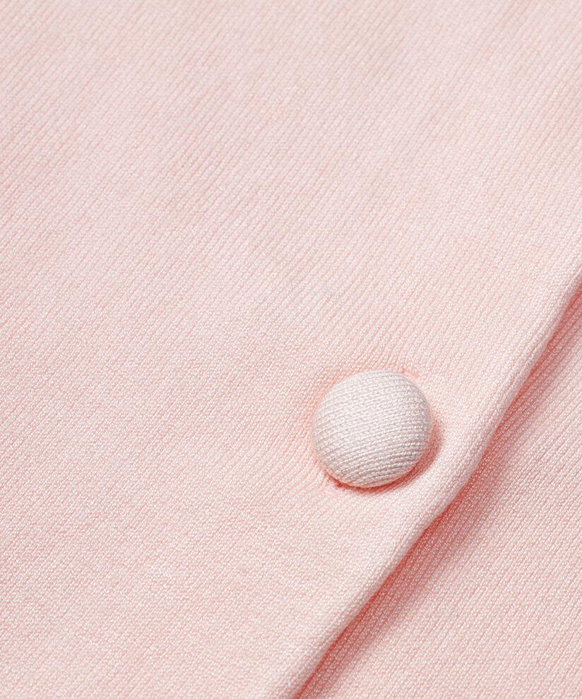 Feinstrick-Cardigan mit Rundhalsausschnitt, Mauve Chalk