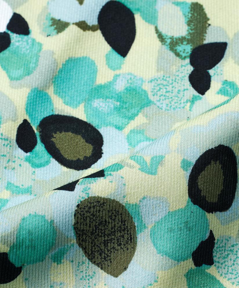 Gemusterte Viskosebluse mit Taschen vorne, Winter Green