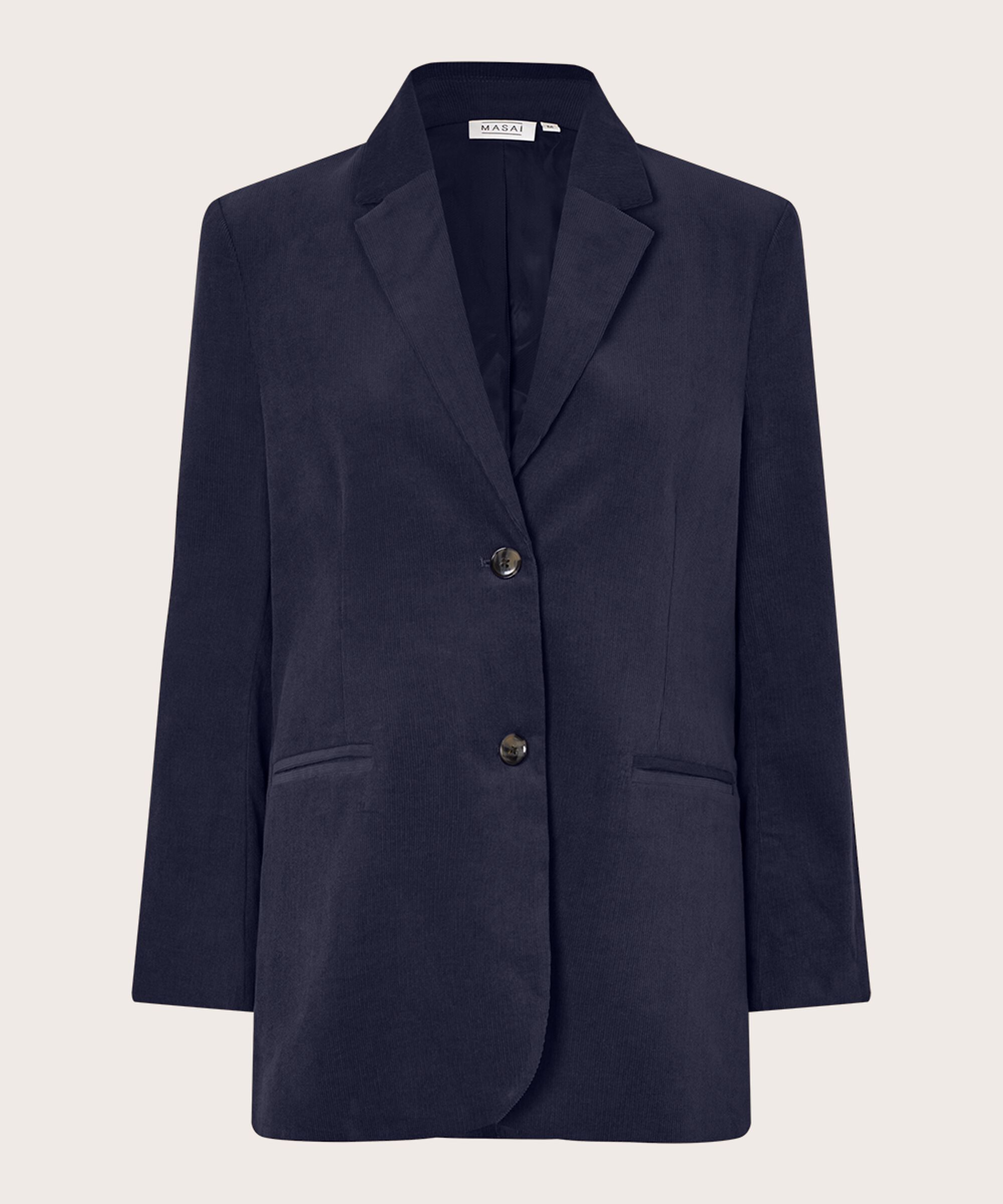 klassischer Blazer aus Babycord, Navy Blazer