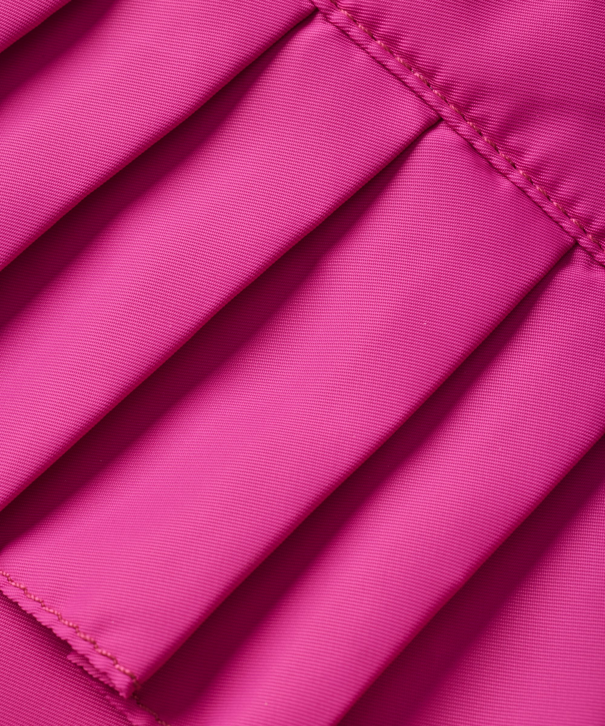 Nylontasche mit Rüschen, Fuchsia Red