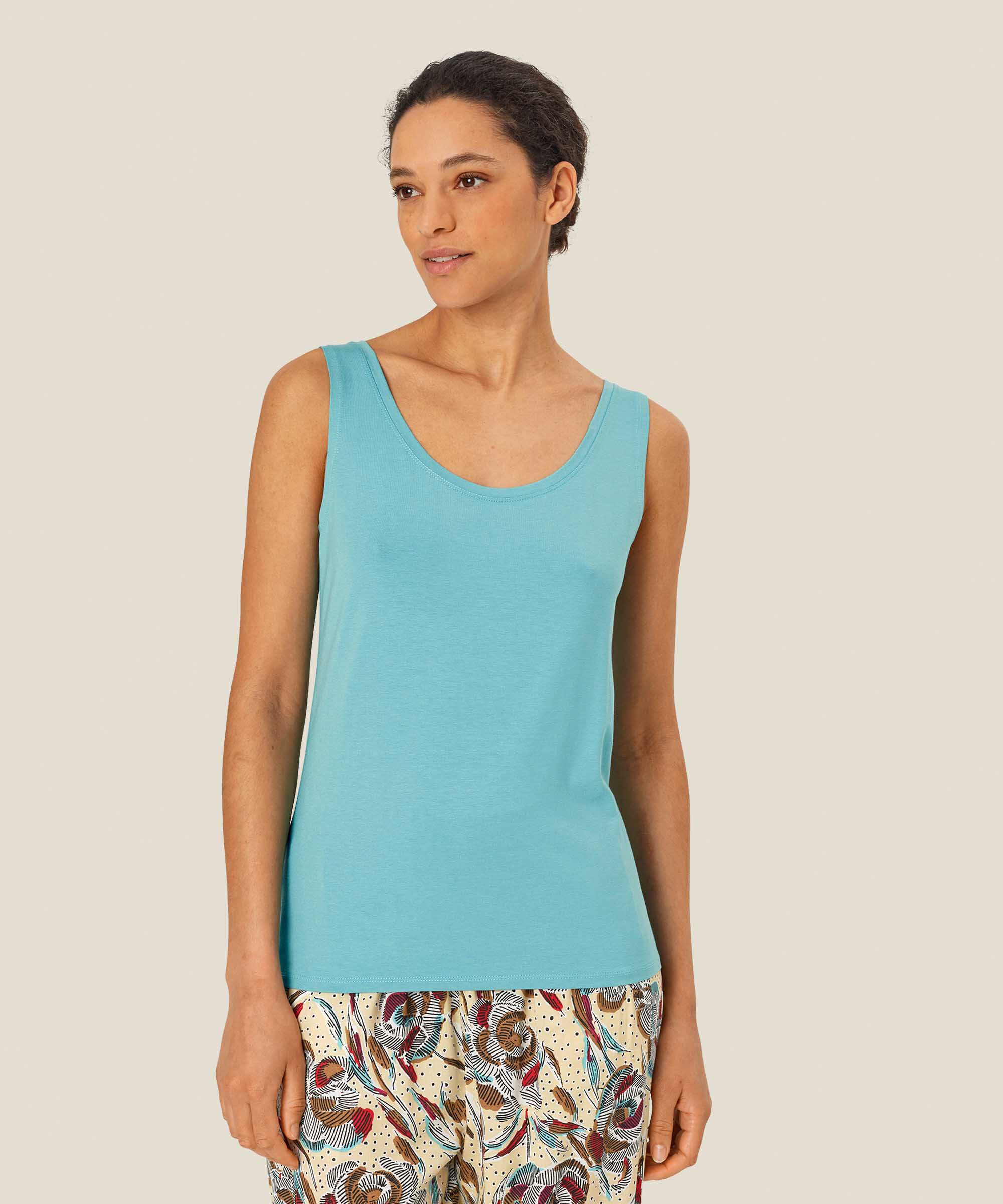 weiches Jersey-Tanktop, Aqua