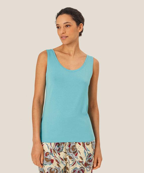 weiches Jersey-Tanktop, Aqua
