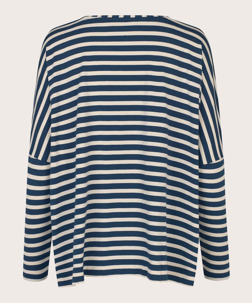 Oversize Jersey-top Mit Schmalen Ärmeln, Moonlit Ocean