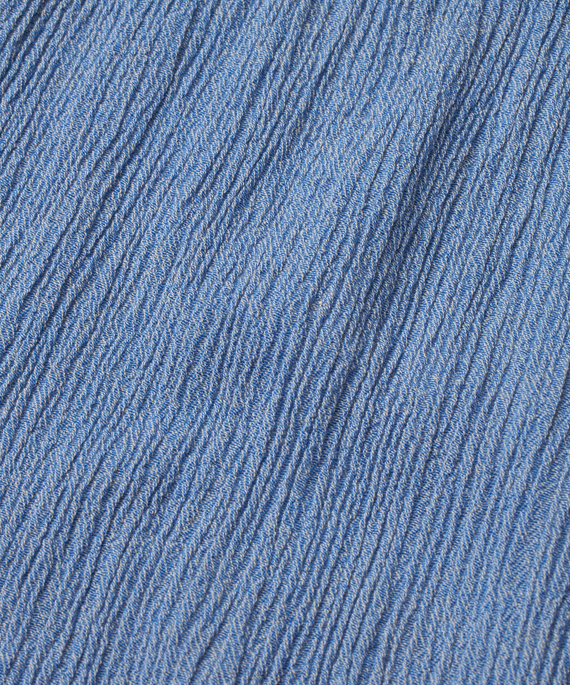 Kleid aus Baumwoll-Mix mit Knopf am Hals, Nebulas Blue