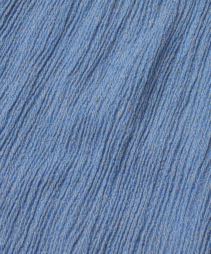 Kleid aus Baumwoll-Mix mit Knopf am Hals, Nebulas Blue