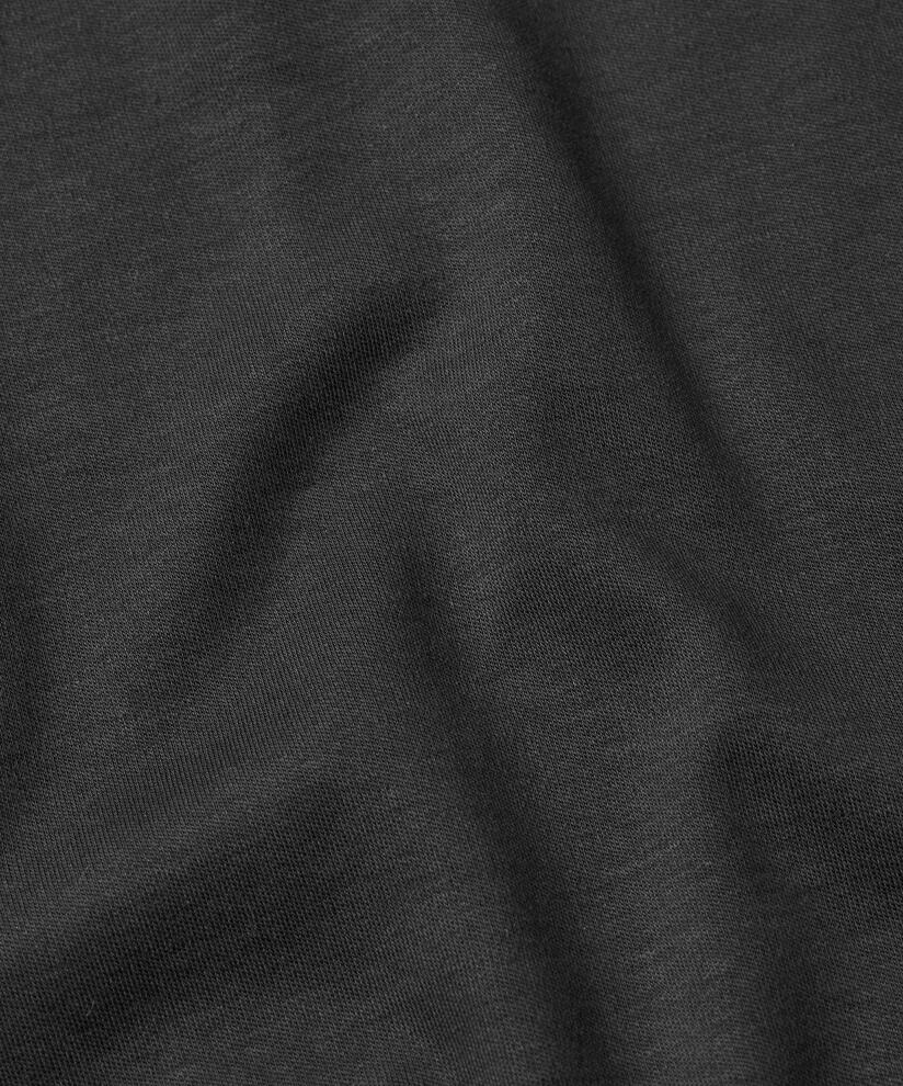 langärmliges Kleid aus Jersey und Baumwollpopeline, Black