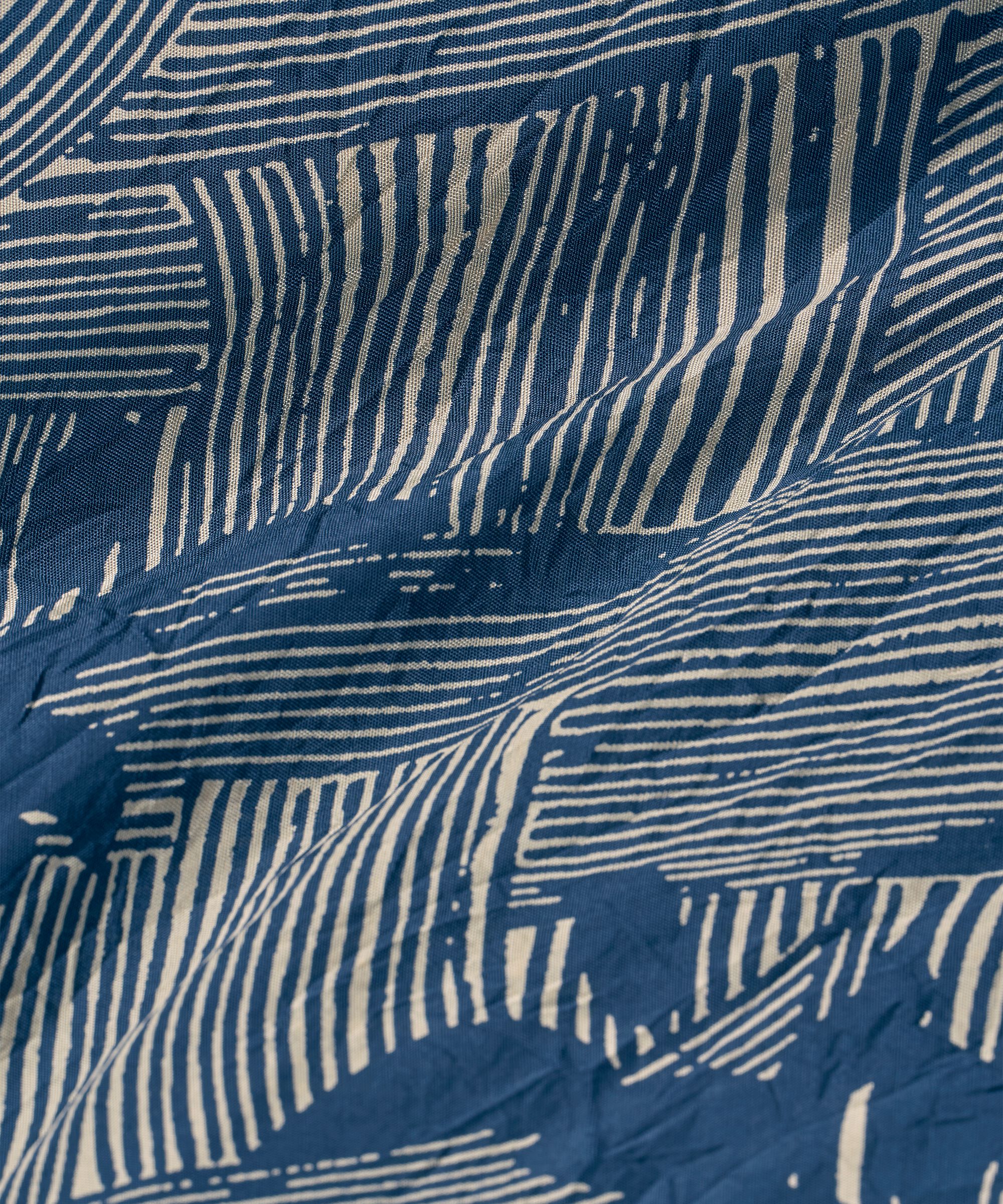 Gemustertes Viskosekleid Mit Trompetenärmeln, Sargasso Sea