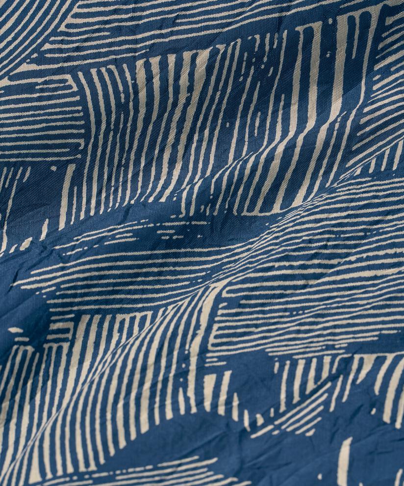 Gemustertes Viskosekleid Mit Trompetenärmeln, Sargasso Sea