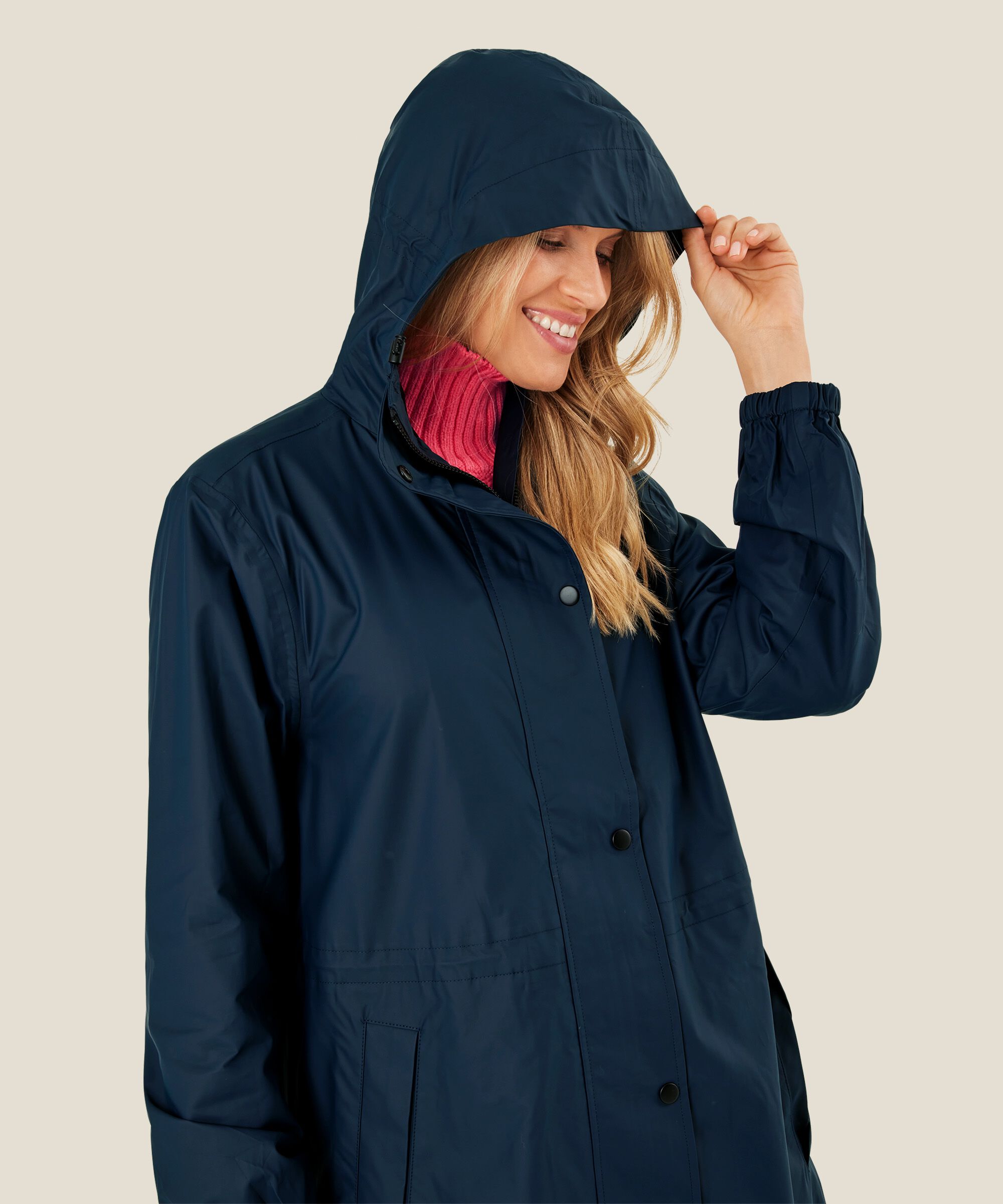 Regenmantel mit Kapuze, Navy
