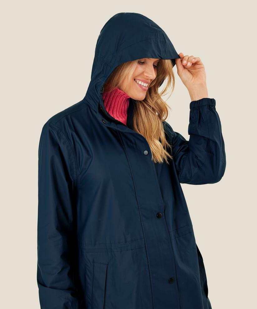 Regenmantel mit Kapuze, Navy
