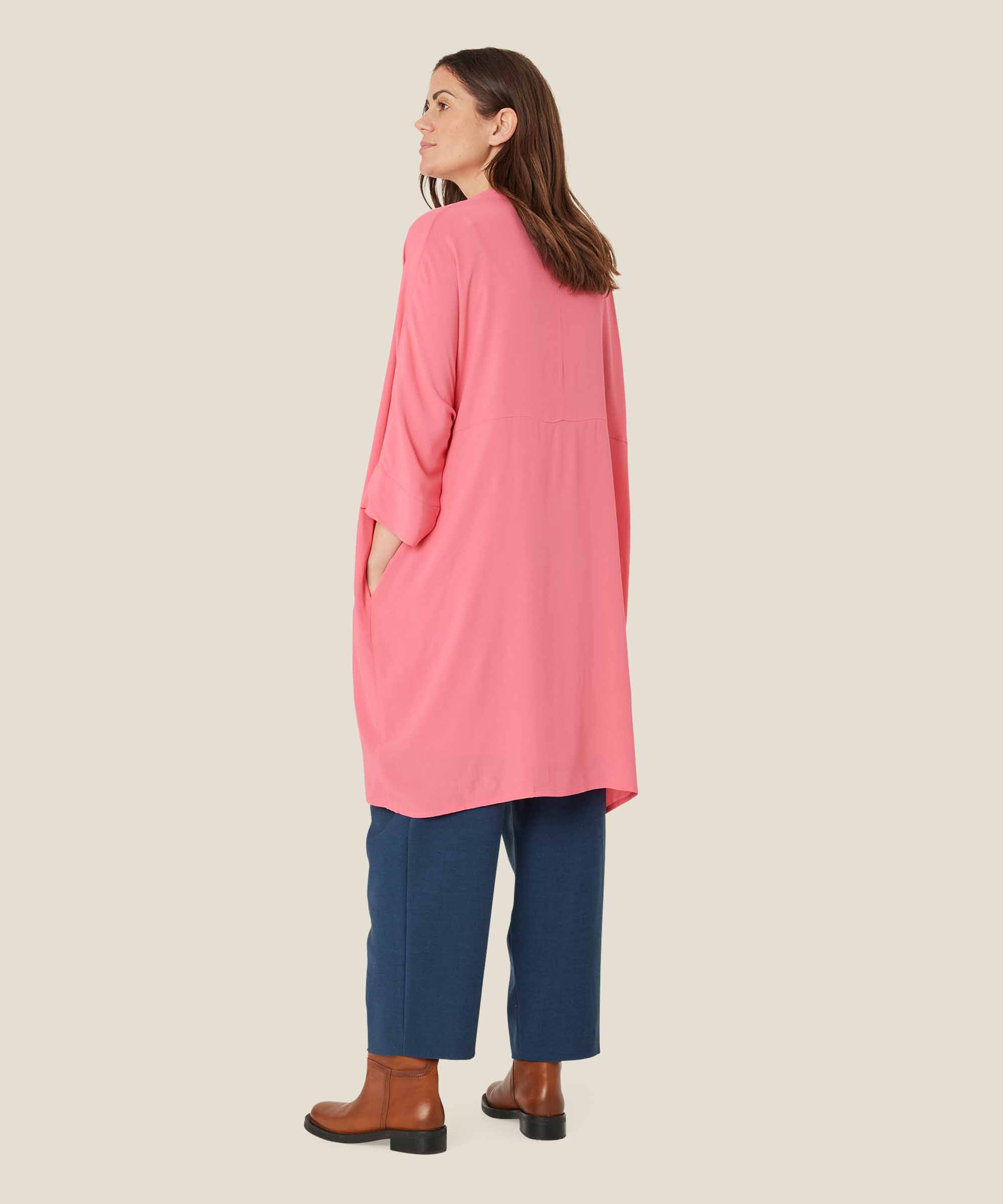 Hemdblusenkleid Aus Viskose Mit Dreiviertelärmeln, Confetti