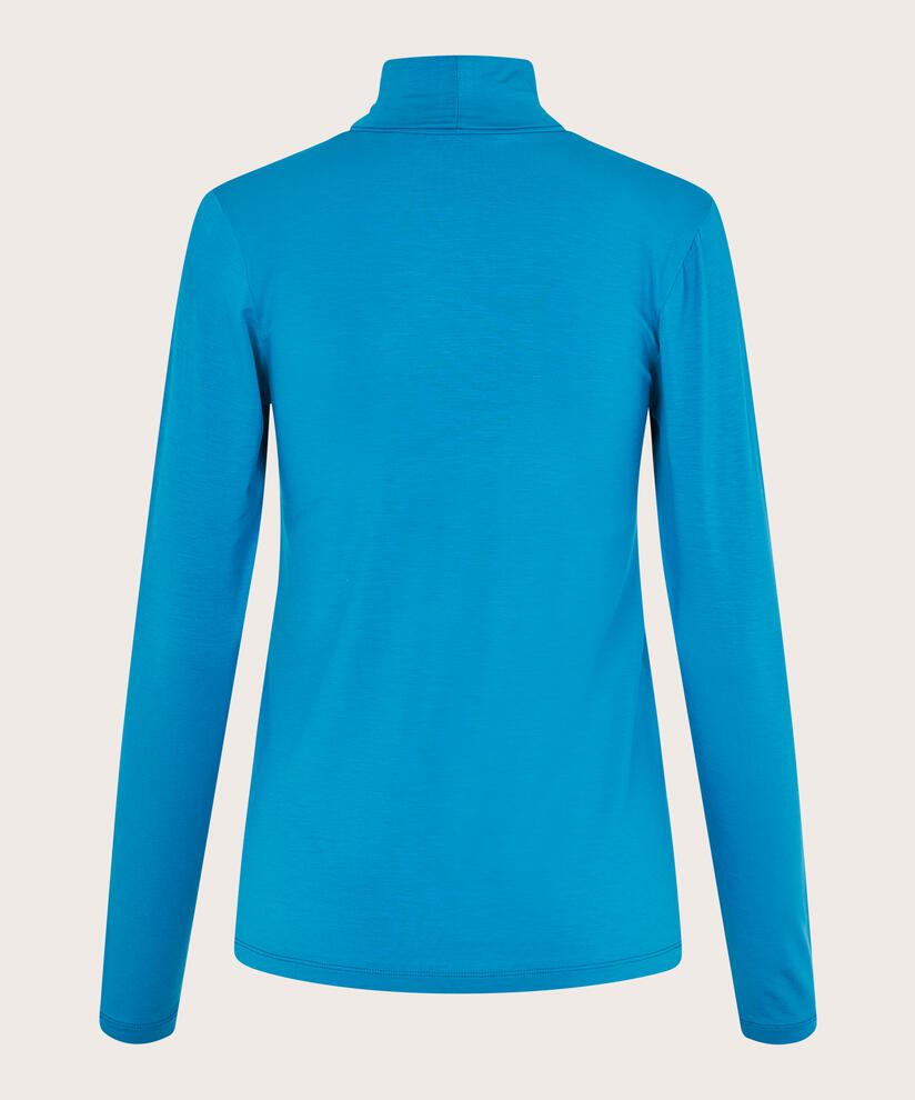 Rollkragenbluse Aus Weichem Jersey, Celestial